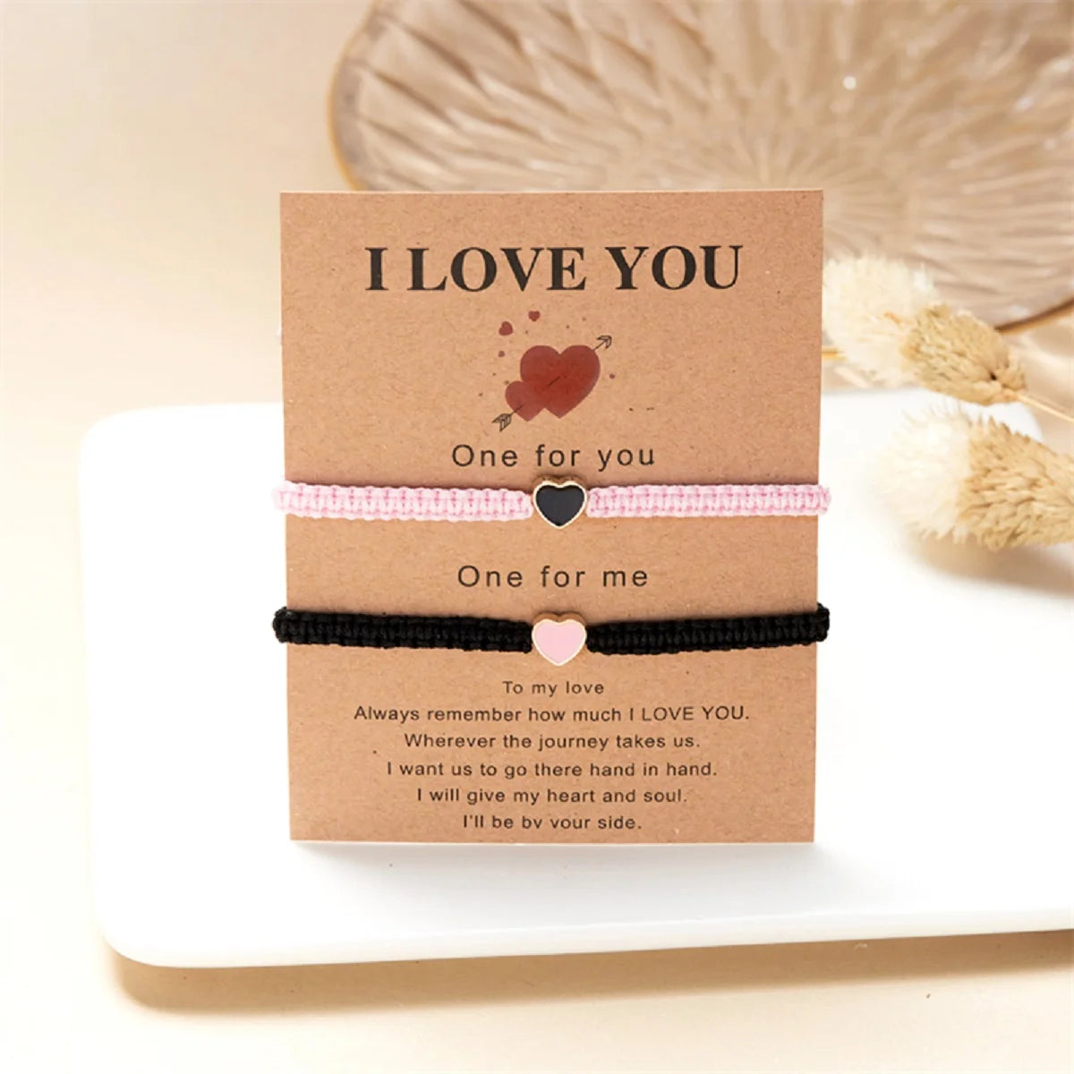 Long Distance Friendship Bracelets – Heart & Star Matching Set