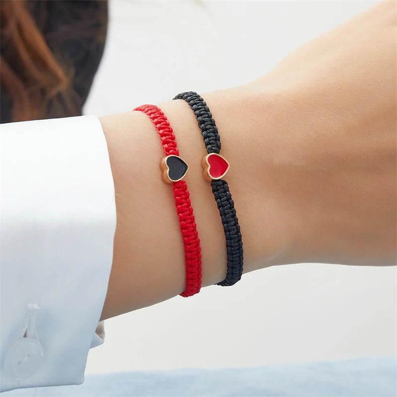 Long Distance Friendship Bracelets – Heart & Star Matching Set
