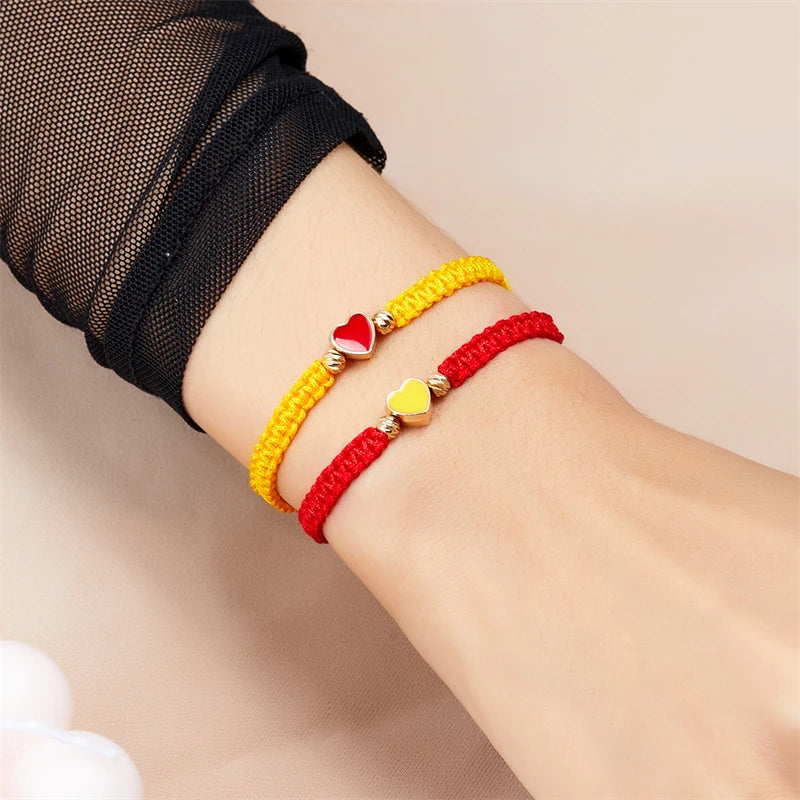 Long Distance Friendship Bracelets – Heart & Star Matching Set