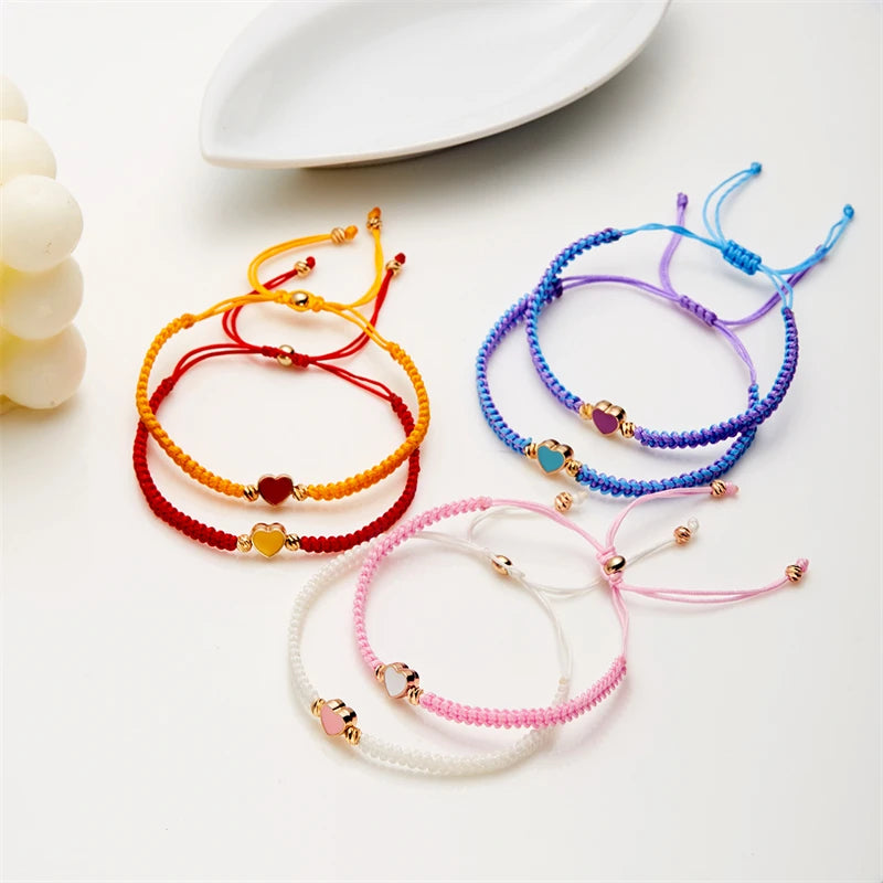 Long Distance Friendship Bracelets – Heart & Star Matching Set