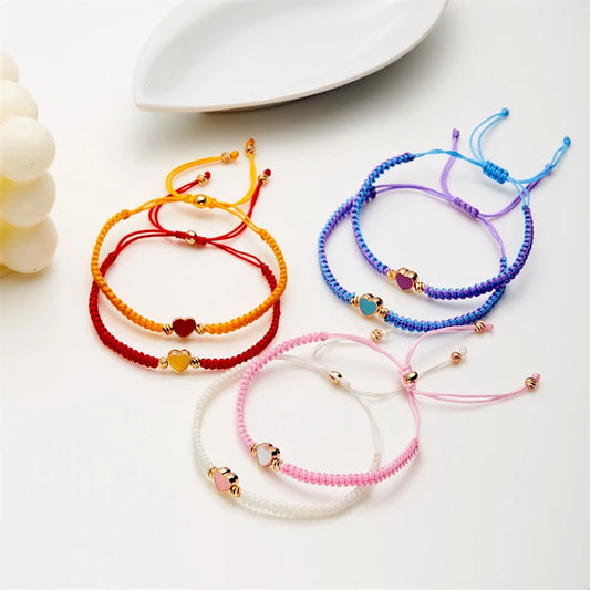 Long Distance Friendship Bracelets – Heart & Star Matching Set