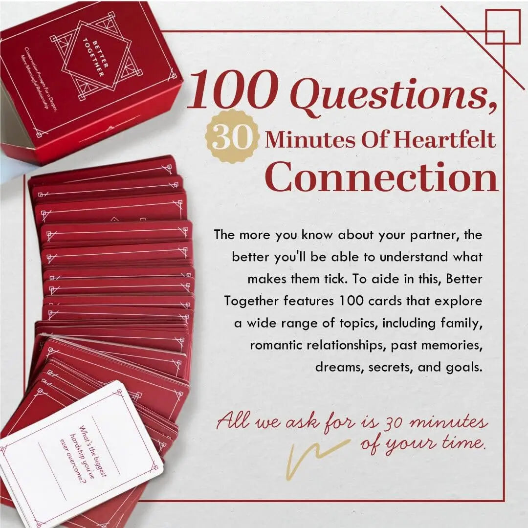 Better Together – Couple Card Game with 100 Romantic Questions