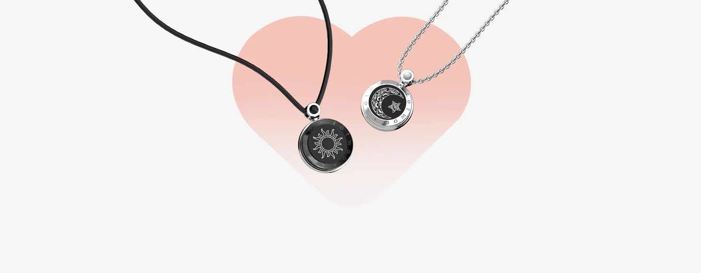 Totwoo Couple Touch Necklaces – Sun & Moon Agate LDR Gift