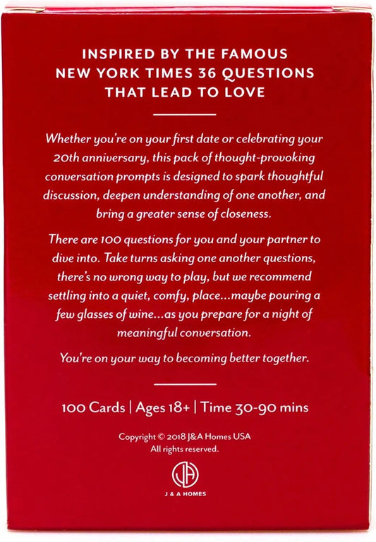 Better Together – Couple Card Game with 100 Romantic Questions